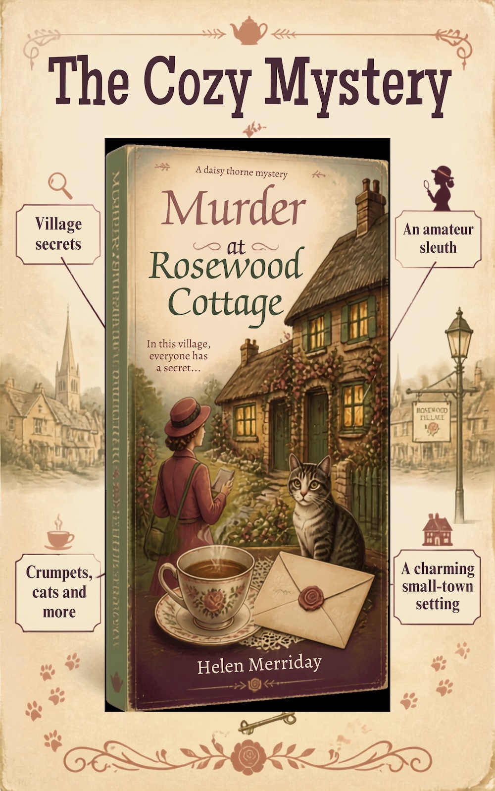 Murder mystery in quaint village setting